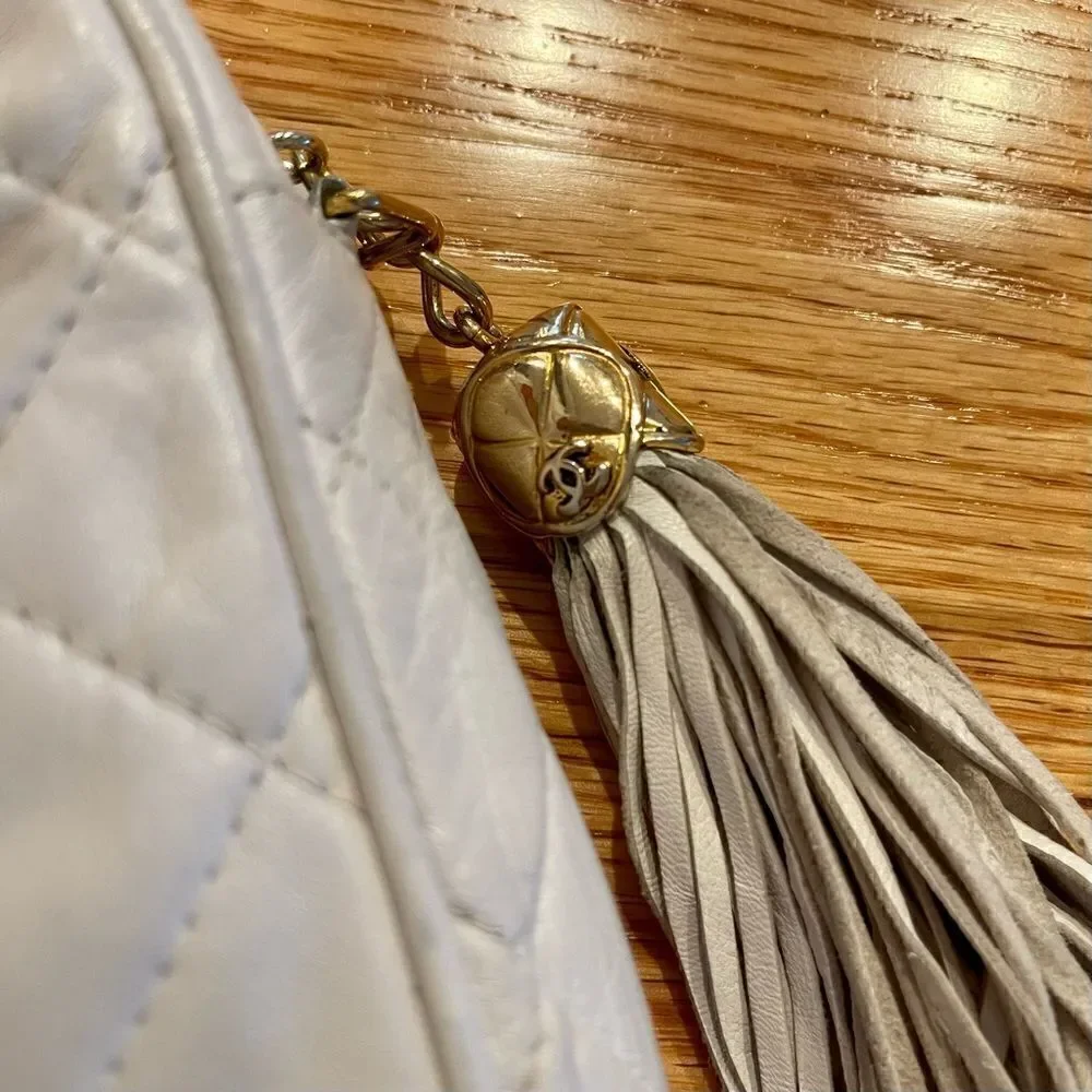 Chanel White Ivory Camera Bag Crossbody - Picture 11 of 13